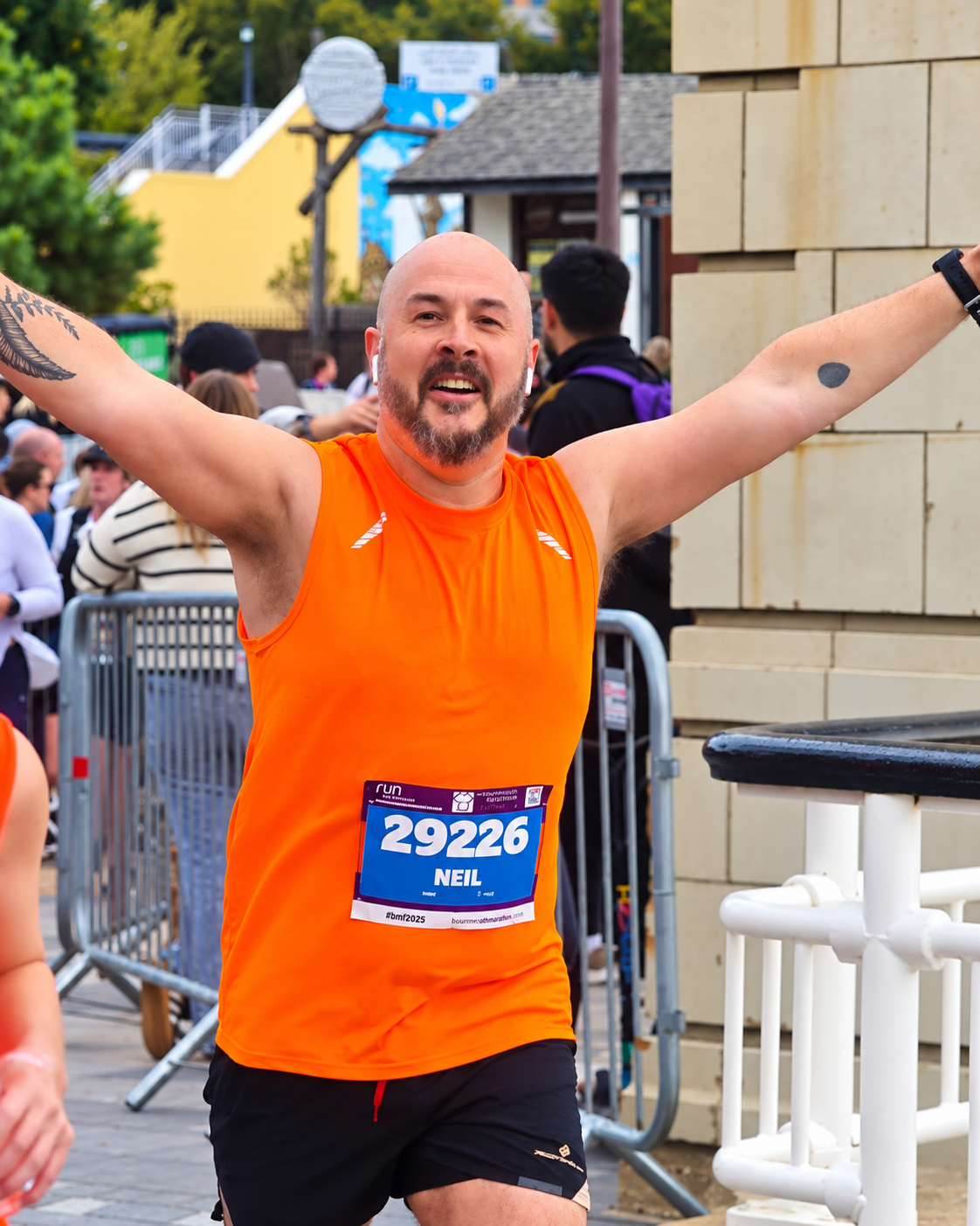 Neil completing the Bournemouth Half Marathon